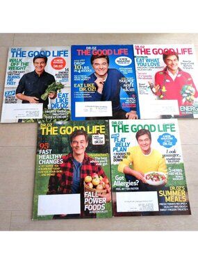 Lot of 5 Dr. Oz The Good Life Magazine Volume 1 Issues 1-5 March-December 2014